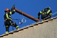 Workers Install Chimney Atop Sistine Chapel for Conclave