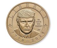 Une pièce américaine à l'effigie de Donald Trump disponible à la vente