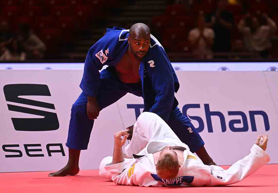 Judo: un an après les JO, Riner victorieux pour sa reprise