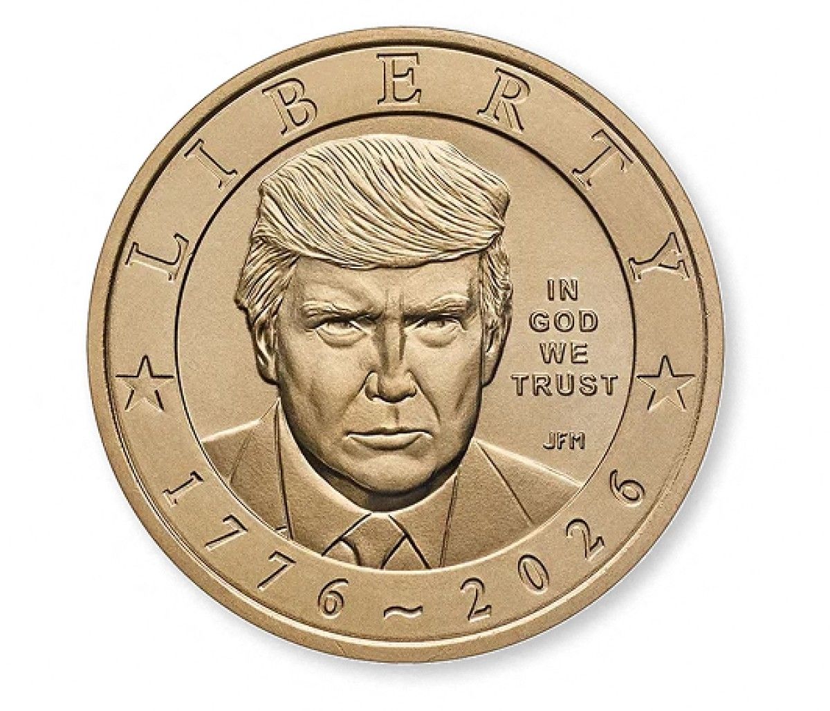 Une pièce américaine à l'effigie de Donald Trump disponible à la vente