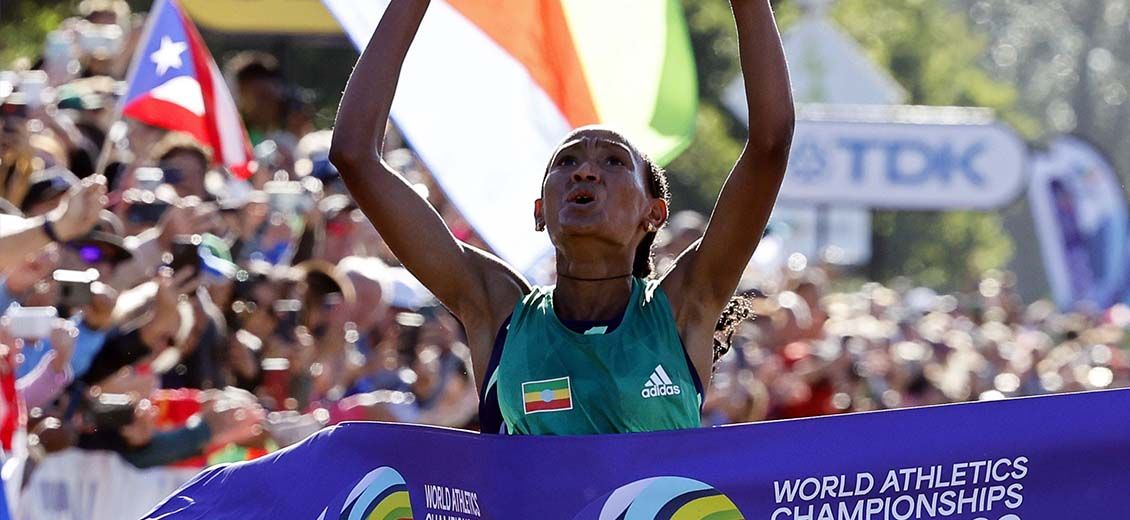 L'Ethiopienne Gotytom Gebreslase championne du monde du marathon