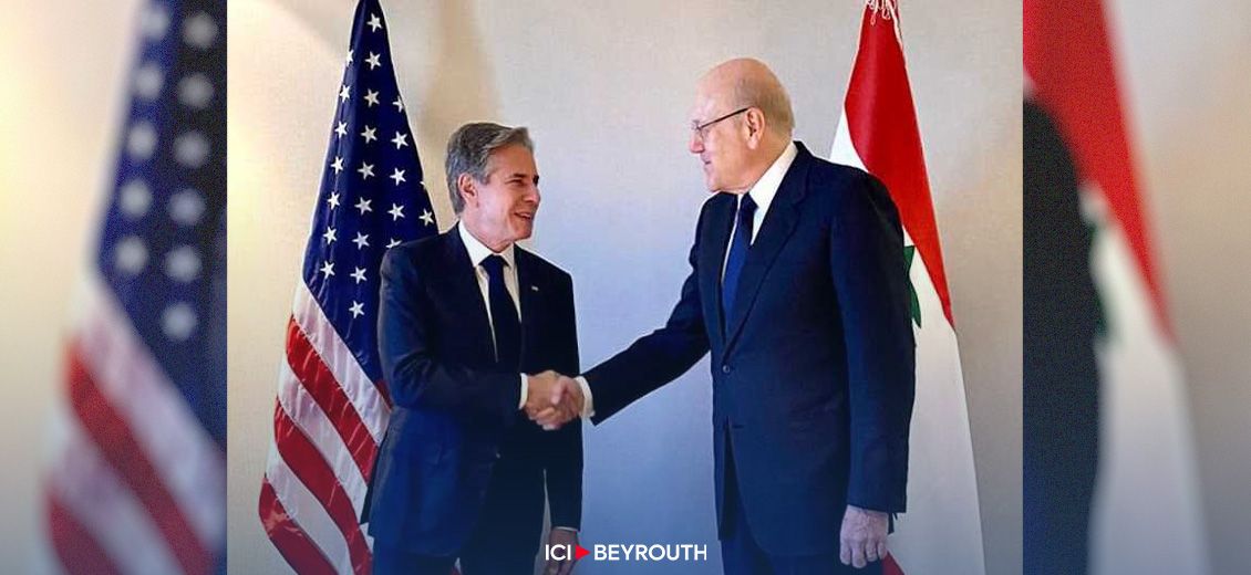 Mikati réaffirme à Blinken l’attachement du Liban à la 1701