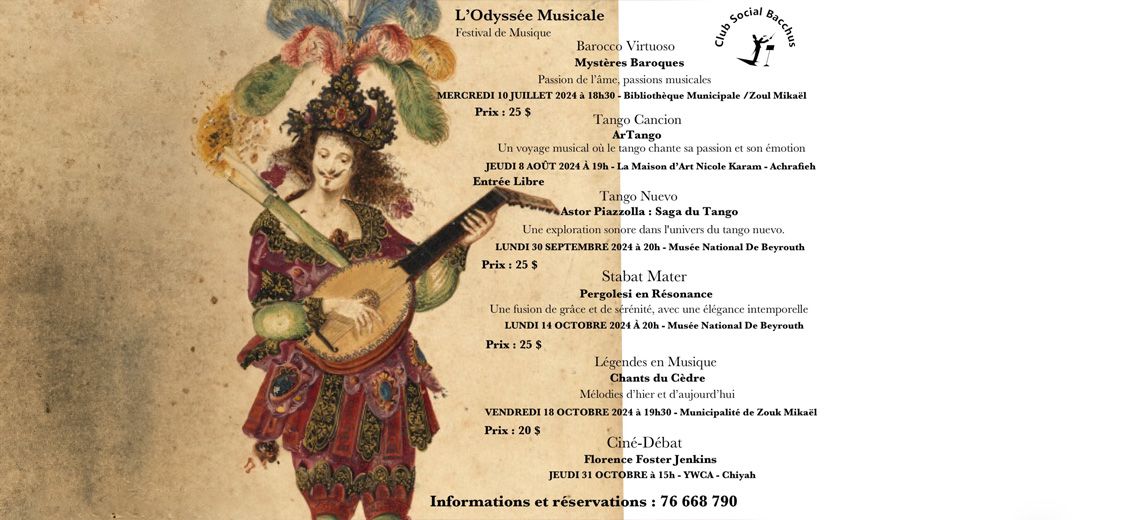 «L’Odyssée musicale» débute avec «Mystères baroques» à Zouk Mikaël