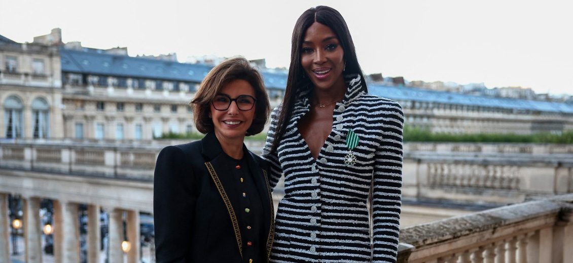 Naomi Campbell décorée Chevalier de l'ordre des arts et des lettres