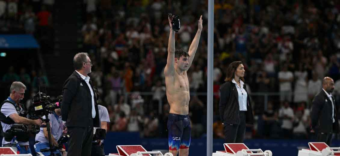 JO-2024 - Natation: or et record du monde pour l'Américain Bobby Finke sur 1500 m