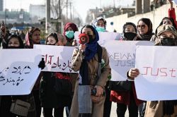 Manifestation de femmes afghanes contre la \