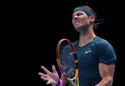 Nadal, blessé, n'a pas encore repris sa raquette