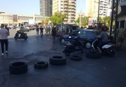 Route coupée à Bohsas (Tripoli)