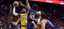 NBA: avec Joel Embiid en triple double, Philadelphie écrase les Lakers