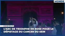 L'Arc de Triomphe en rose pour le dépistage du cancer du sein