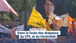 Dans la foule des drapeaux du CPL et du Hezbollah