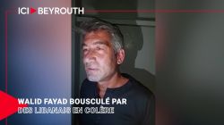 Walid Fayad bousculé par des Libanais en colère