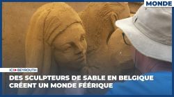 Belgique: des sculpteurs de sable créent un monde féerique