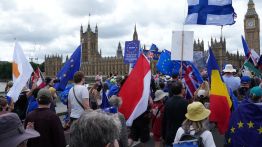 Dix ans après le Brexit, des manifestants réclament un retour vers l'Europe
