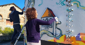 Le dialogue entre une muraliste libanaise et un artiste peintre français à Marseille