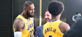 NBA: "De la joie pure", savoure LeBron James, à l'entraînement avec son fils Bronny