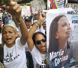 Venezuela: des milliers de personnes réclament le retour de l'opposante Machado