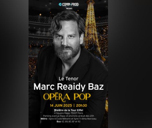 Marc Reaidy Baz en concert: récital «Opéra Pop» à Paris 