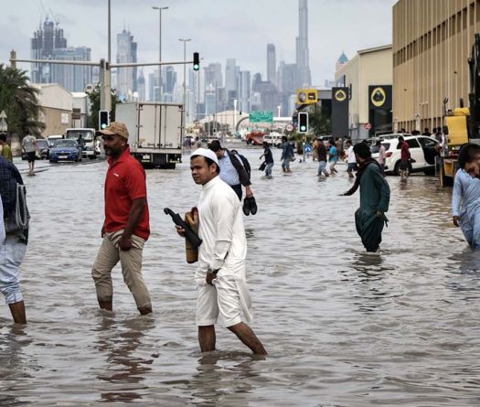 Pluies exceptionnelles aux Émirats