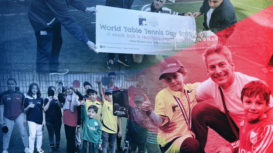 Initiative sociale pour la journée mondiale du ping-pong