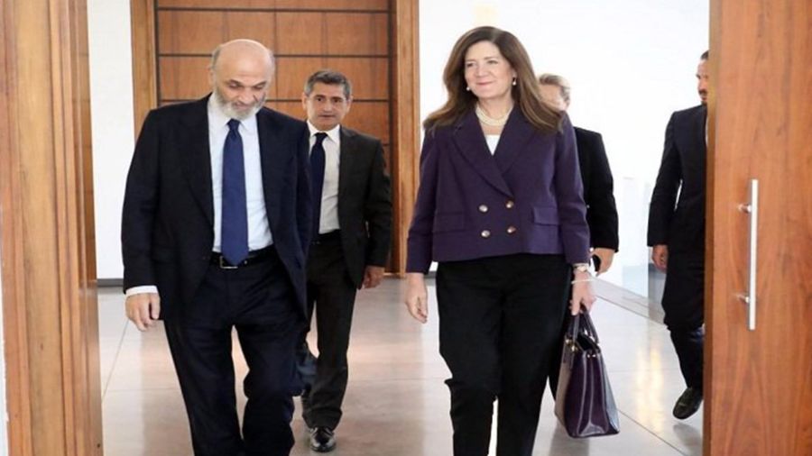 Shea reçue par Geagea à Meerab