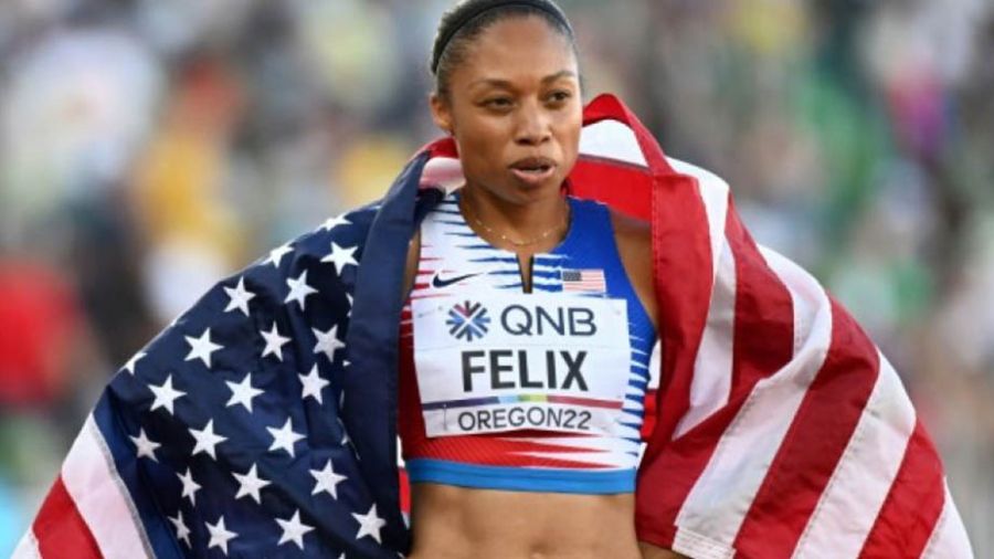 Athlétisme: adieux en bronze pour l'icône Allyson Felix