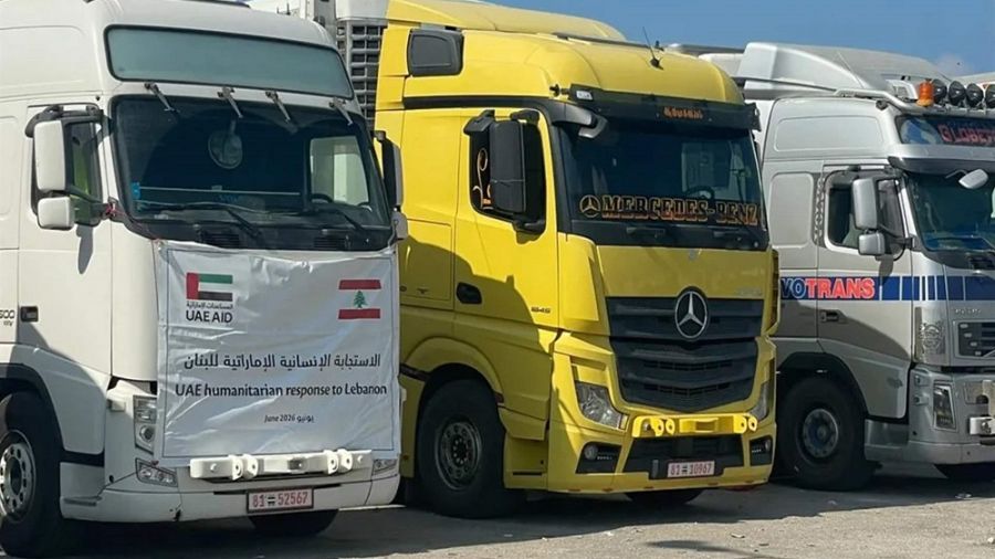 Le premier convoi d’aide humanitaire émirati arrive au Liban