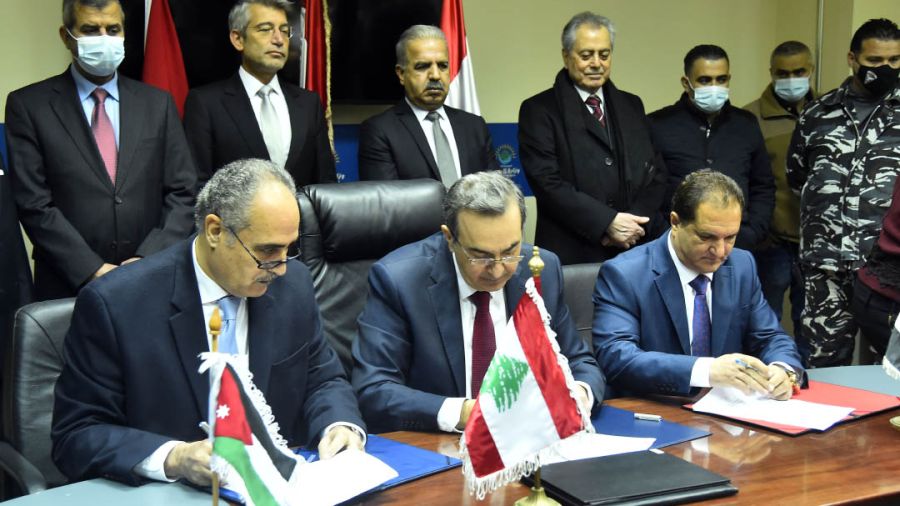 Signature de l'accord d'importation d’électricité avec Amman et Damas