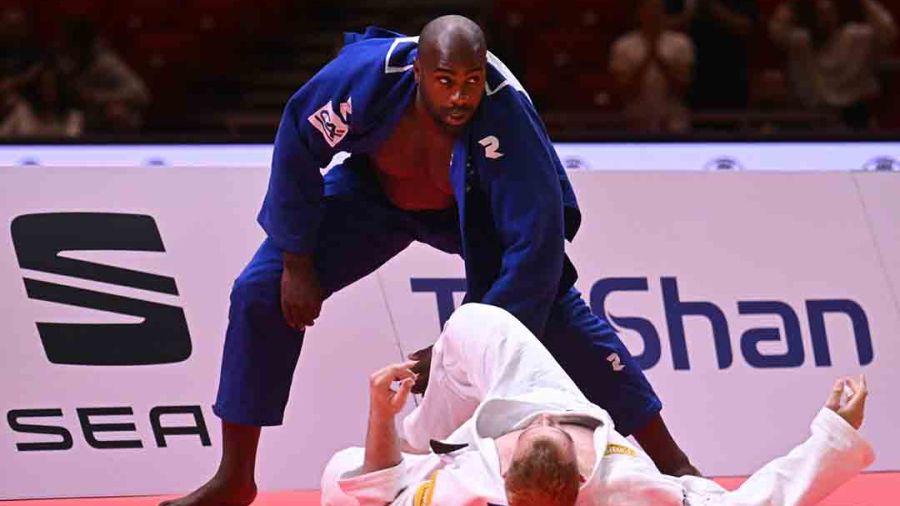 Judo: un an après les JO, Riner victorieux pour sa reprise