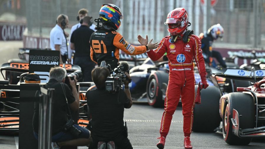 F1: Leclerc partira en pole du GP d'Azerbaïdjan, Verstappen 6e