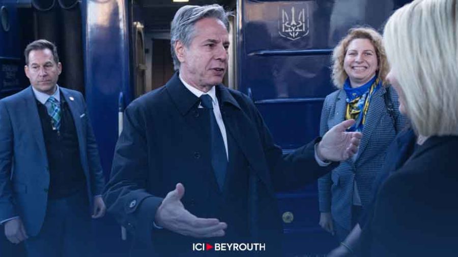 Visite surprise de Blinken en Ukraine en pleine offensive russe