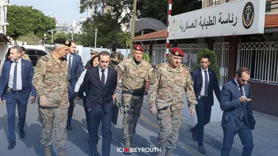 J. Aoun et Lecornu à l’hôpital militaire