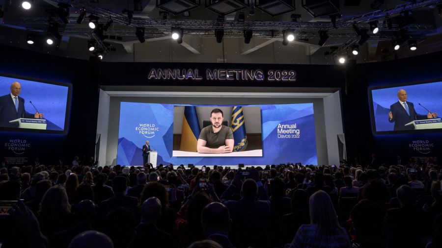 L'Ukraine occupe le devant de la scène à Davos
