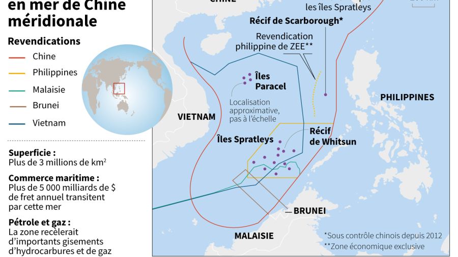 La Chine réalise un exercice militaire près d'un récif contesté avec les Philippines