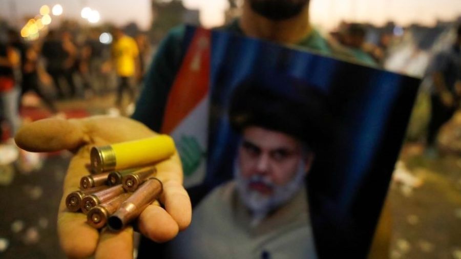 Scènes de guerre civile dans les rues de Bagdad