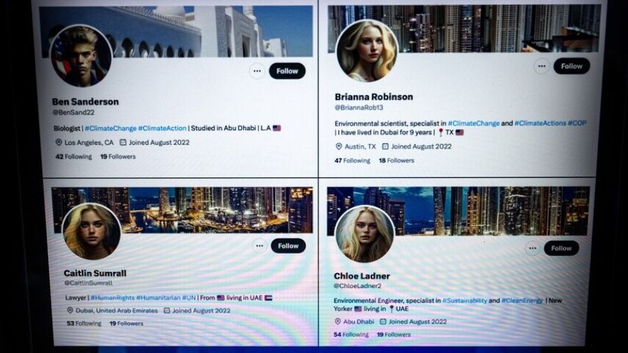 Twitter: des IA blondes pour promouvoir les Émirats