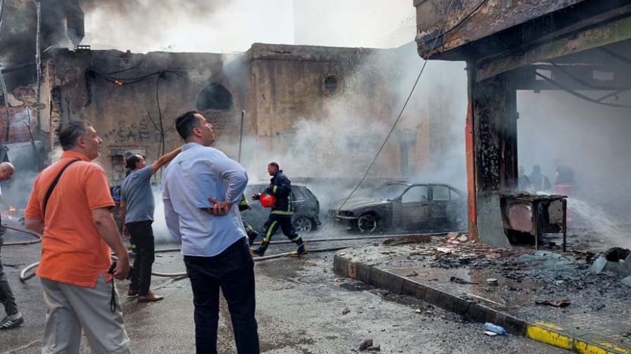 Incendie à Zoukak el-Blat