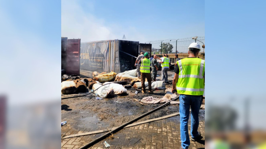 Port de Beyrouth: la reprise limitée d’un incendie dans un conteneur maîtrisée