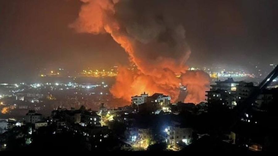 Israël tire une vingtaine de missiles sur le quartier de Laylaki dans la banlieue sud de Beyrouth