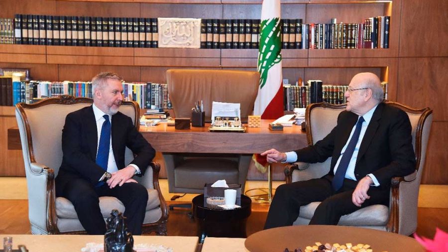 Liban : Le PM Mikati reçoit le ministre italien de la Défense