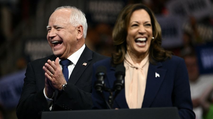Premier meeting de Kamala Harris et de son colistier, Tim Walz