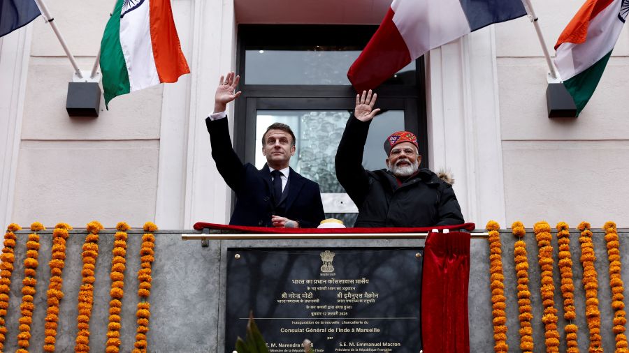 Emmanuel Macron et Narendra Modi renforcent leur partenariat à Marseille
