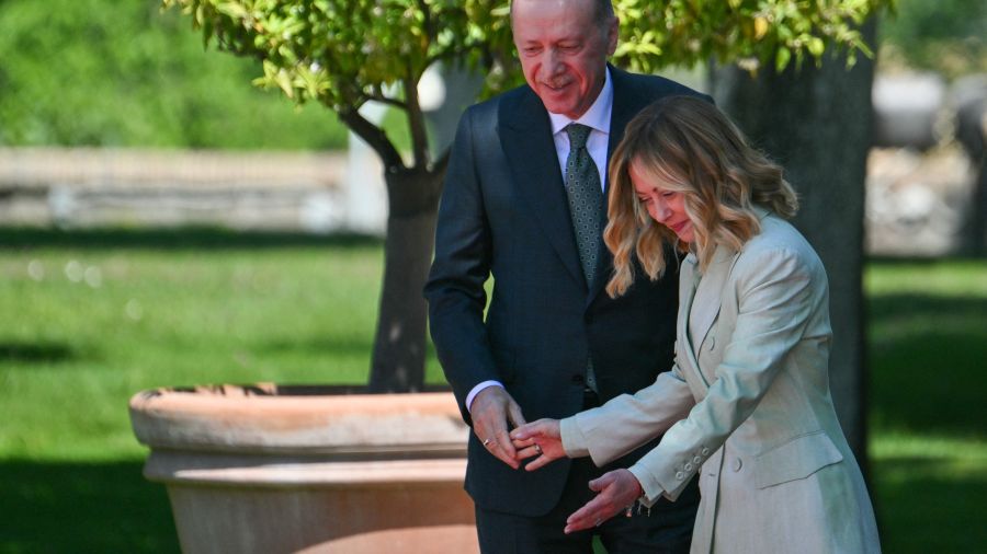 Réunion entre Meloni et Erdogan à Rome pour renforcer les liens
