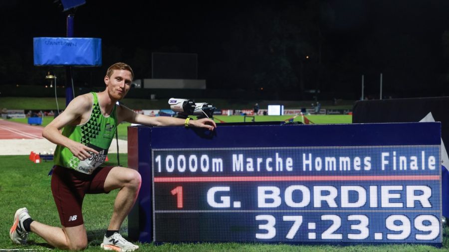 Athlétisme: meilleure performance mondiale de l'histoire pour Gabriel Bordier sur 10.000 m marche