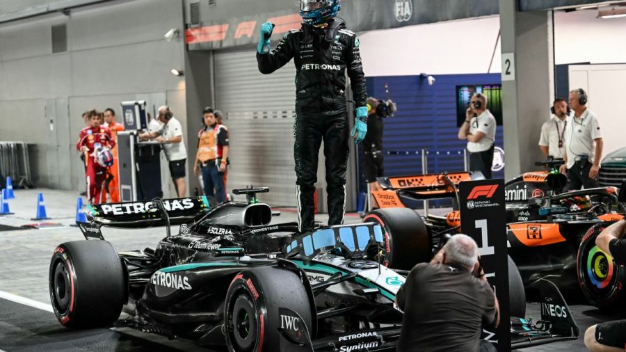 F1: Russell s'offre une première pole à Singapour devant Verstappen