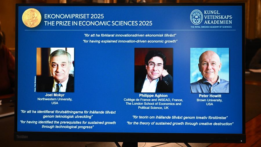 Le Nobel d'économie décerné à un trio pour des travaux sur la croissance et l'innovation