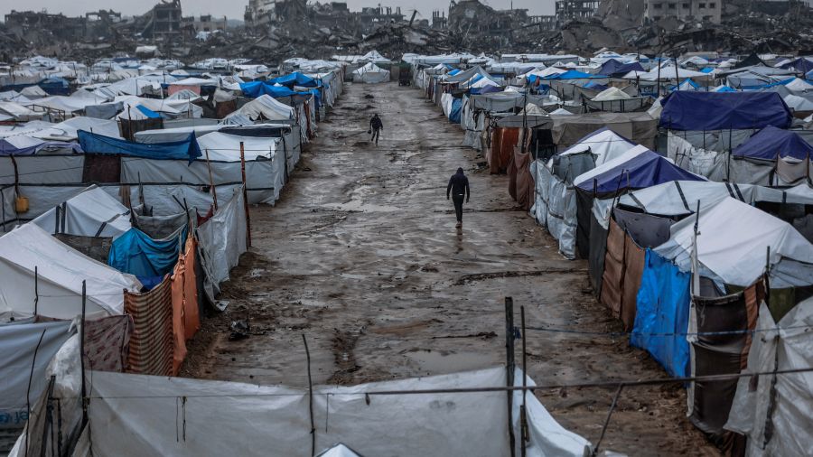 Treize morts à Gaza dont trois enfants décédés d'hypothermie après la tempête Byron