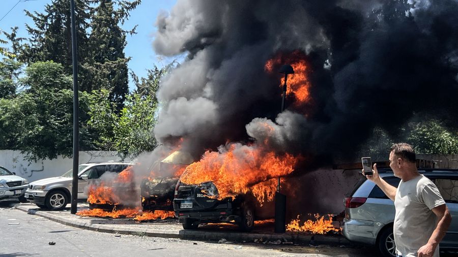 Frappe israélienne sur une voiture au centre de Saïda