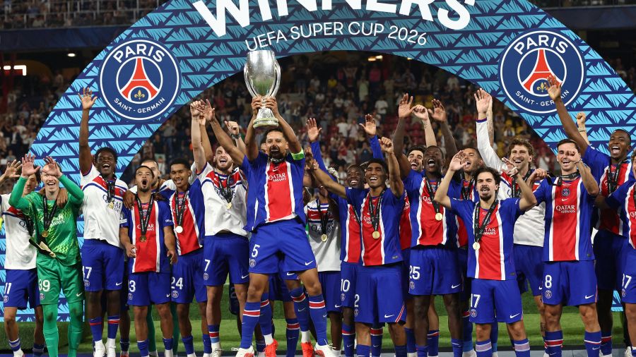 Foot: Le PSG lance sa saison en remportant la Supercoupe d'Europe contre Aston Villa (2-1)