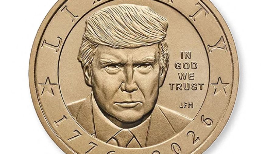 Une pièce américaine à l'effigie de Donald Trump disponible à la vente